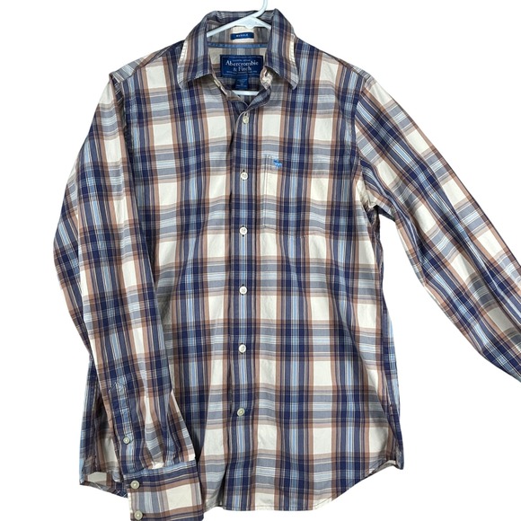 Abercrombie & Fitch Other - Abercrombie Fitch Mens Plaid Long Sleeve Button‎ Down Shirt Muscle Fit Size M